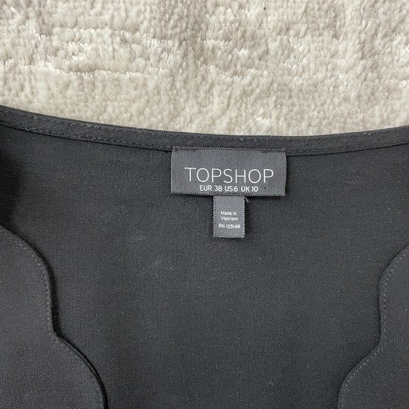 Topshop - Black Peplum Wrap Blouse - Picture 5 of 6